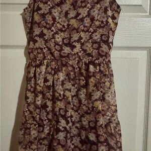 Beautees Red Sleeveless Crew Neck Sundress